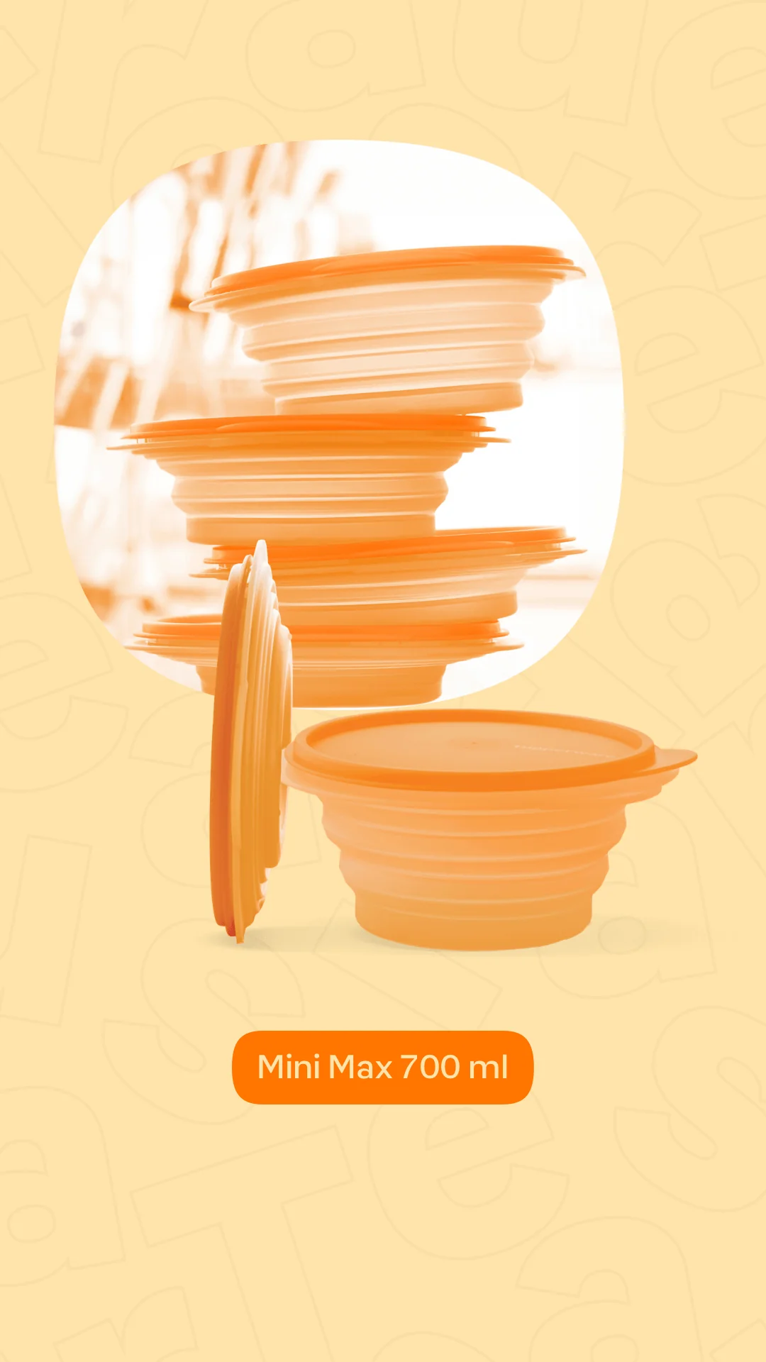 Bol pliable Mini max 700 ml (Orange) - Image 5